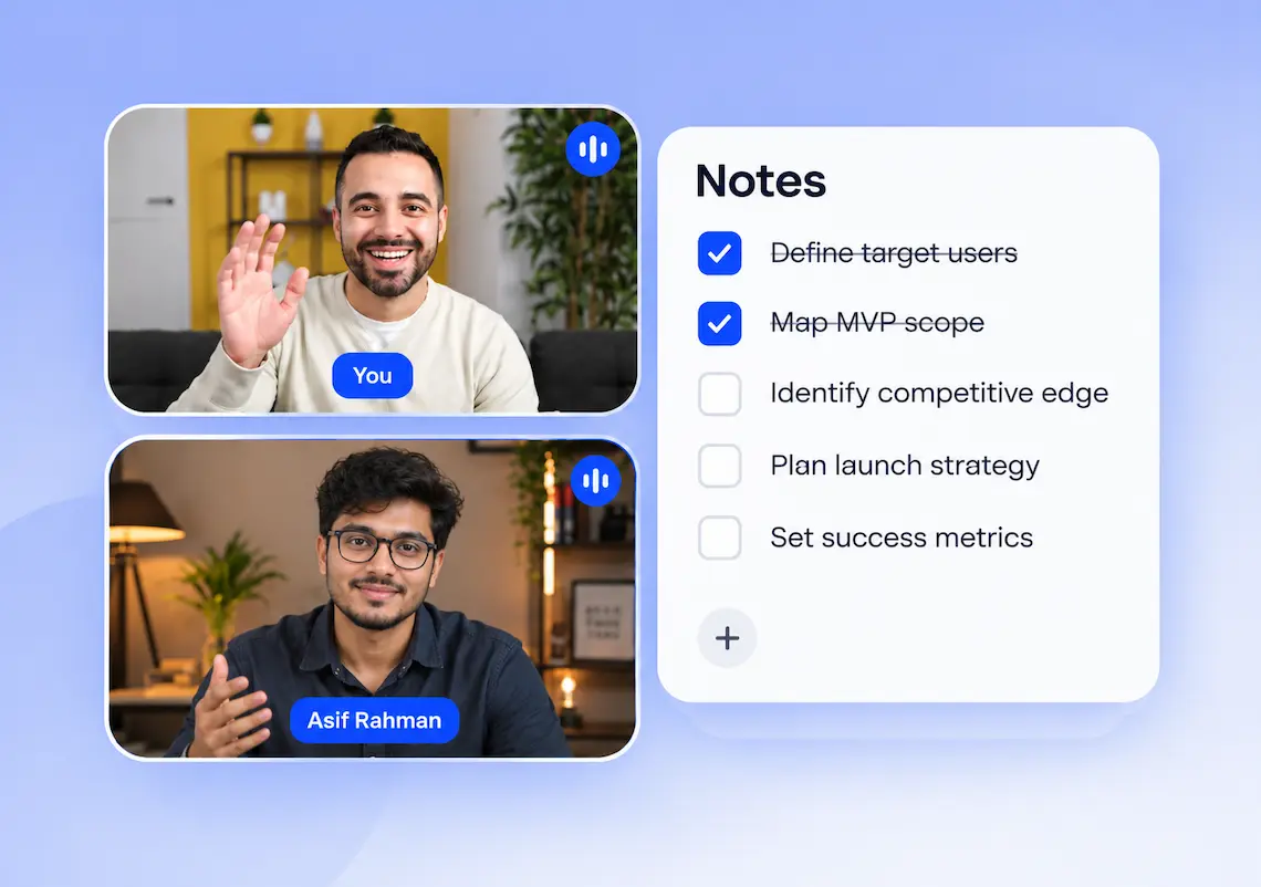 Strategy session with project notes