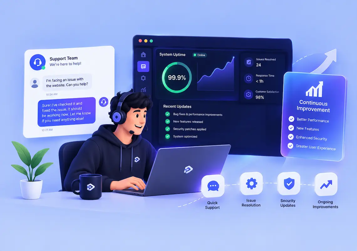 Support and improvement dashboard